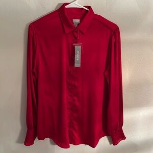 Chico’s Wild Poppy Red Blouse